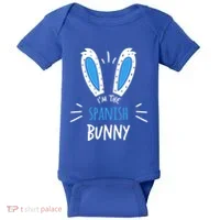 I'm The Spanish Bunny Ears Spain Easter Sunday Gift Baby Bodysuit thumb 0