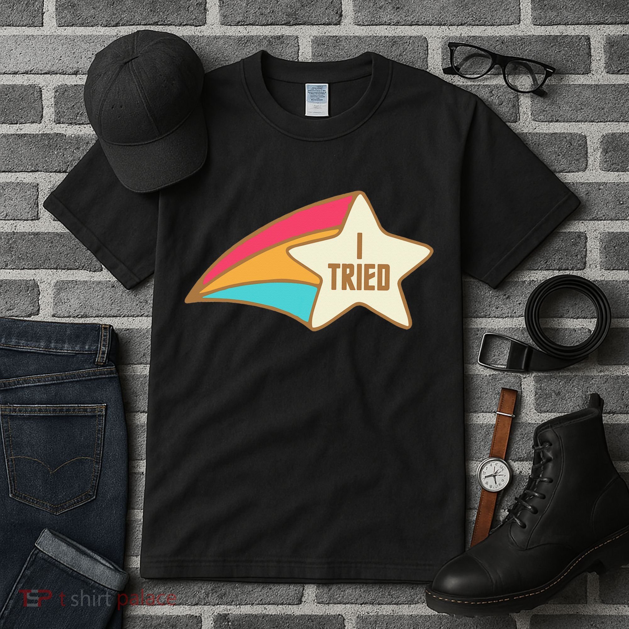 I Tried Star Award Test Day Testing Day Exam For Students Tall T-Shirt