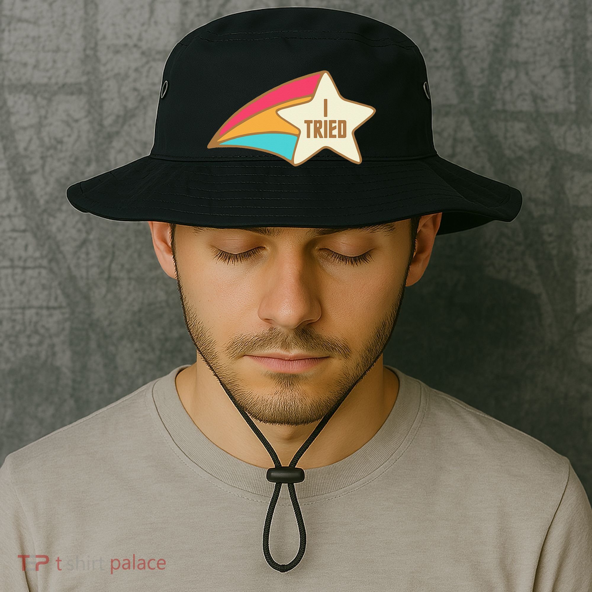 I Tried Star Award Test Day Testing Day Exam For Students Bucket Hat