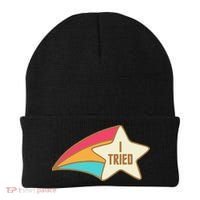 I Tried Star Award Test Day Testing Day Exam For Students Beanie thumb 0