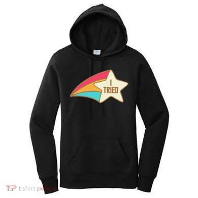 I Tried Star Award Test Day Testing Day Exam For Students Women's Hoodie