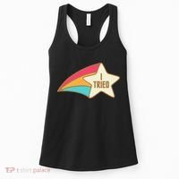 I Tried Star Award Test Day Testing Day Exam For Students Women's Tank Top thumb 0