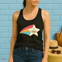 I Tried Star Award Test Day Testing Day Exam For Students Women's Tank Top thumb 2