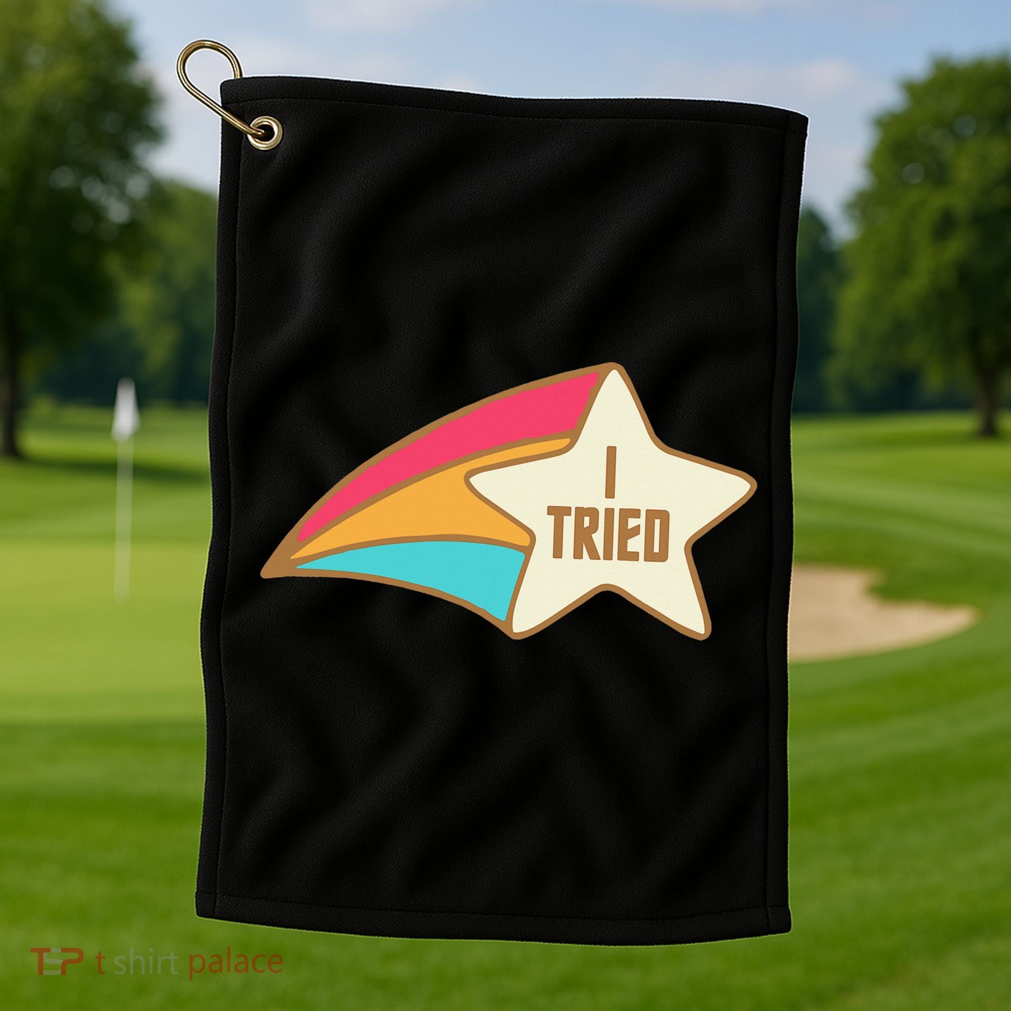 I Tried Star Award Test Day Testing Day Exam For Students Golf Towel