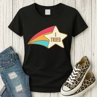 I Tried Star Award Test Day Testing Day Exam For Students Women's T-Shirt thumb 3