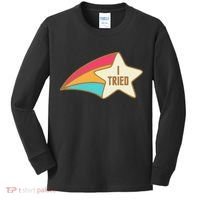 I Tried Star Award Test Day Testing Day Exam For Students Kids Long Sleeve Shirt thumb 0