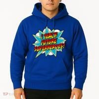 I Teach Superheroes Retro Comic Super Teacher Graphic Hoodie thumb 2
