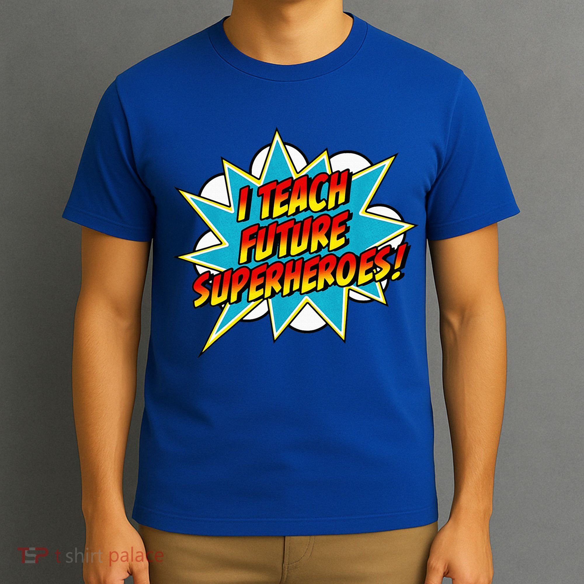 I Teach Superheroes Retro Comic Super Teacher Graphic T-Shirt