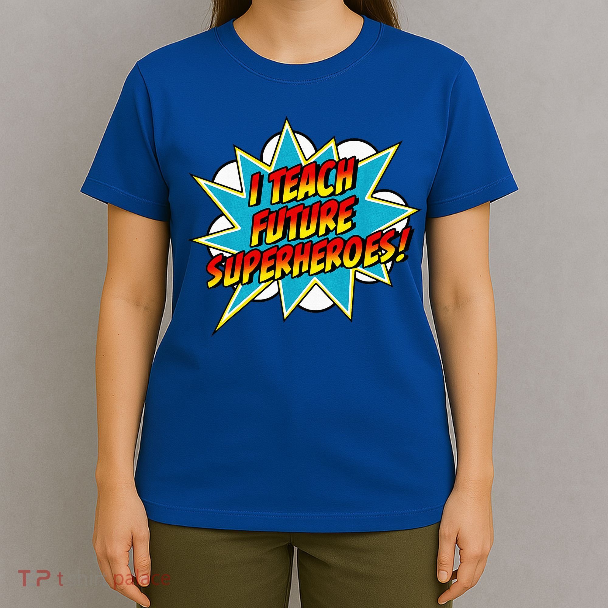 I Teach Superheroes Retro Comic Super Teacher Graphic T-Shirt