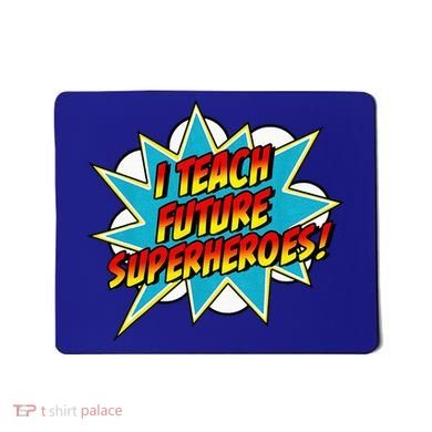 I Teach Superheroes Retro Comic Super Teacher Graphic Mousepad