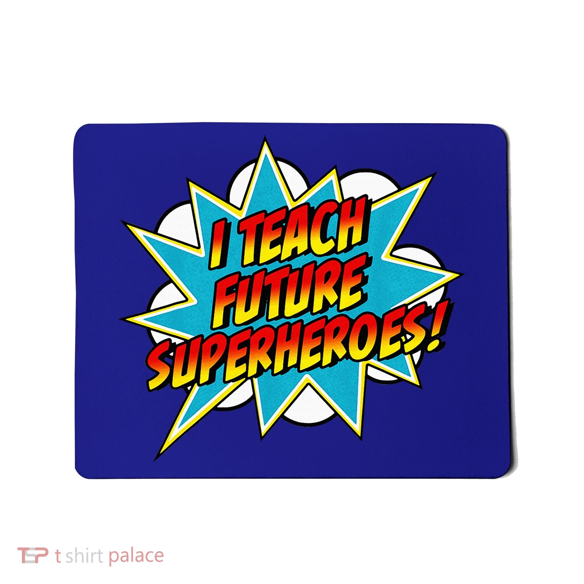 I Teach Superheroes Retro Comic Super Teacher Graphic Mousepad