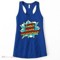 I Teach Superheroes Retro Comic Super Teacher Graphic Women's Tank Top thumb 0