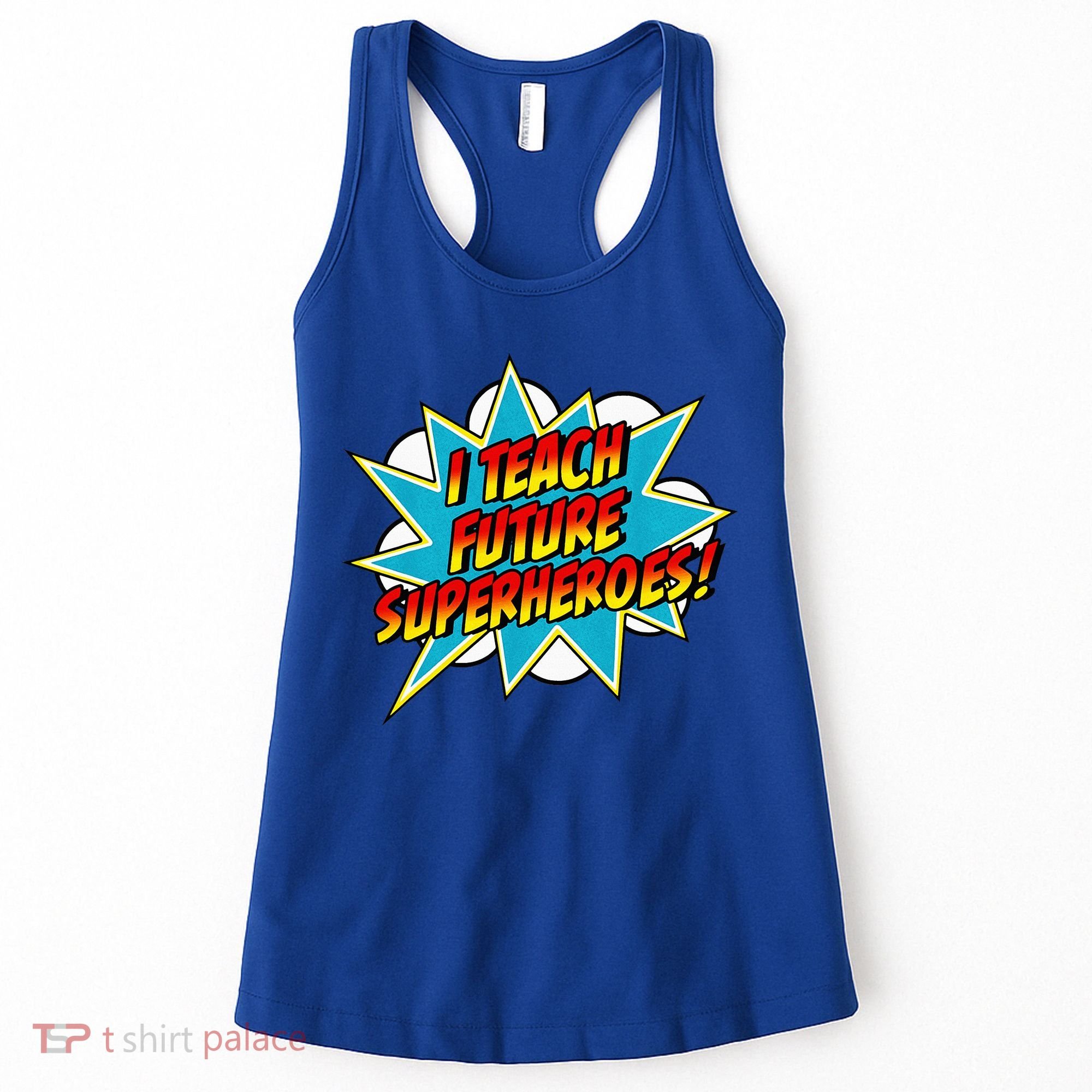 I Teach Superheroes Retro Comic Super Teacher Graphic Women's Tank Top
