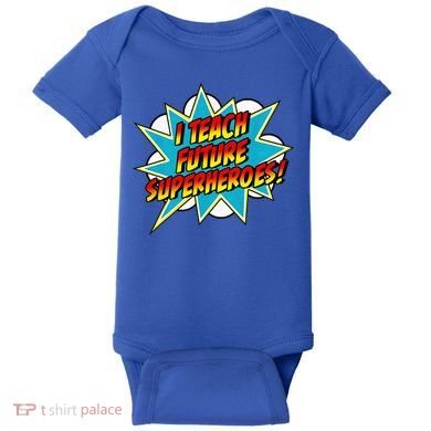 I Teach Superheroes Retro Comic Super Teacher Graphic Baby Bodysuit