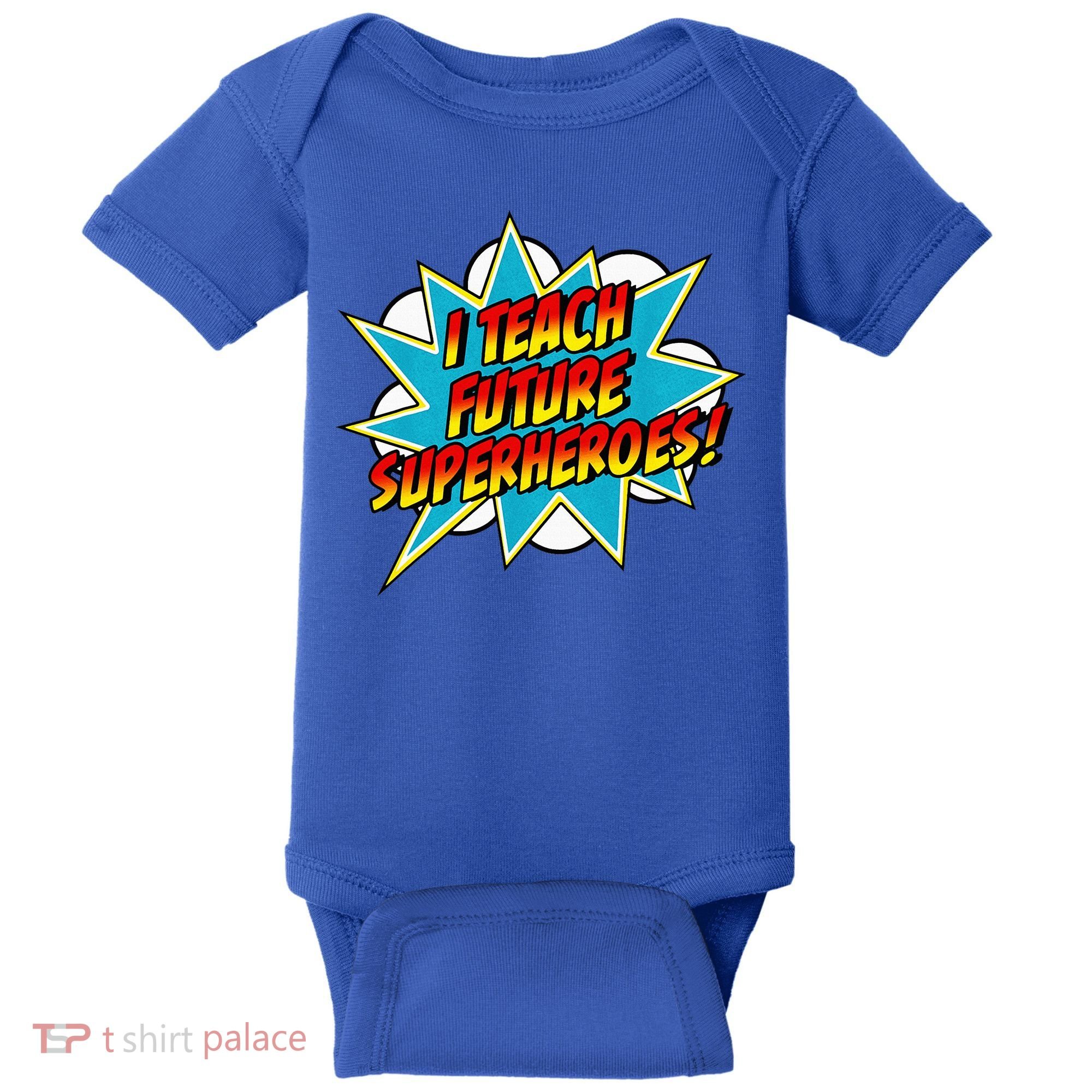 I Teach Superheroes Retro Comic Super Teacher Graphic Baby Bodysuit