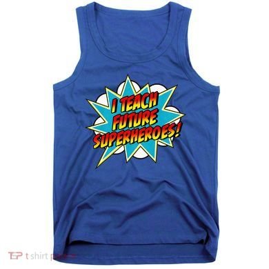 I Teach Superheroes Retro Comic Super Teacher Graphic Tank Top