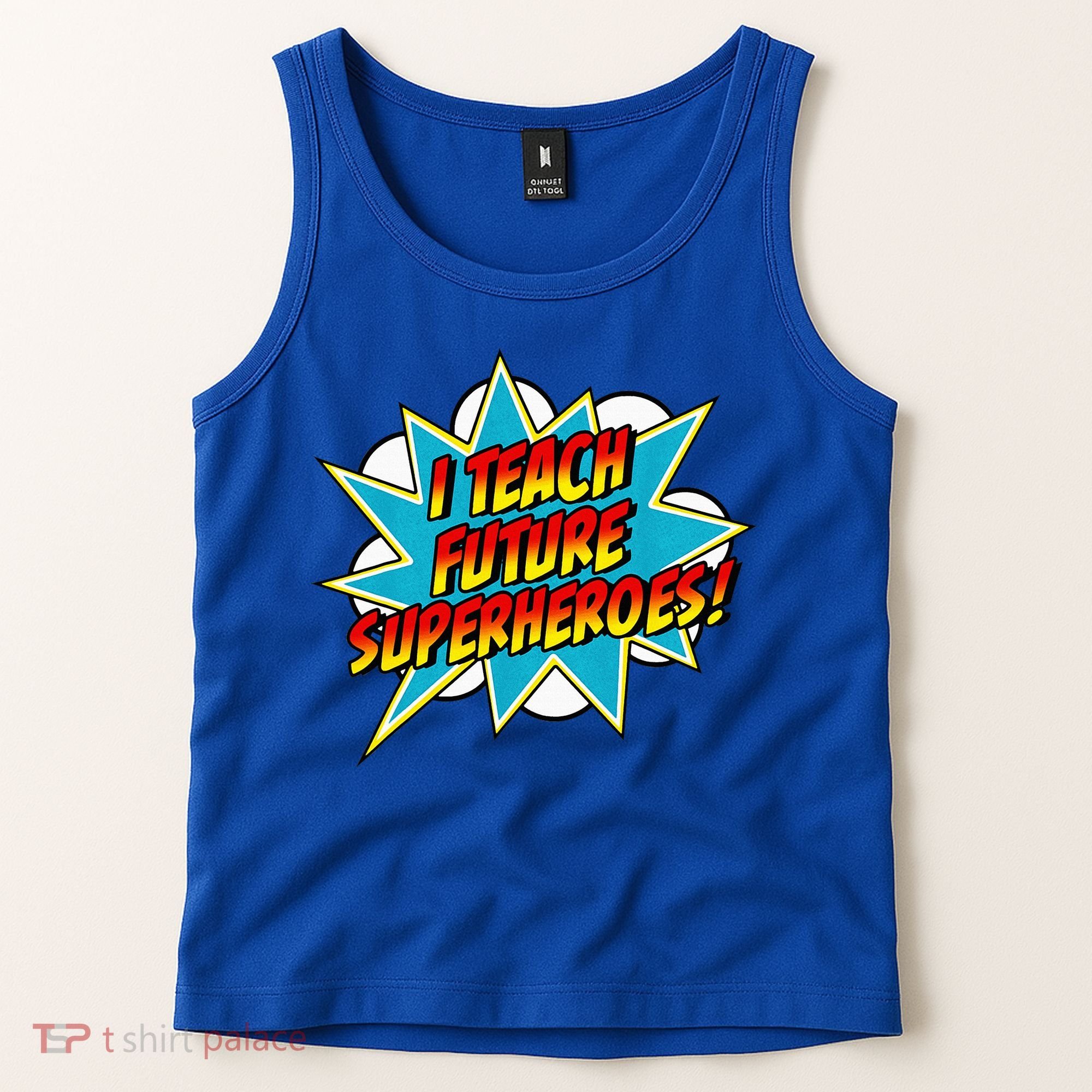 I Teach Superheroes Retro Comic Super Teacher Graphic Tank Top