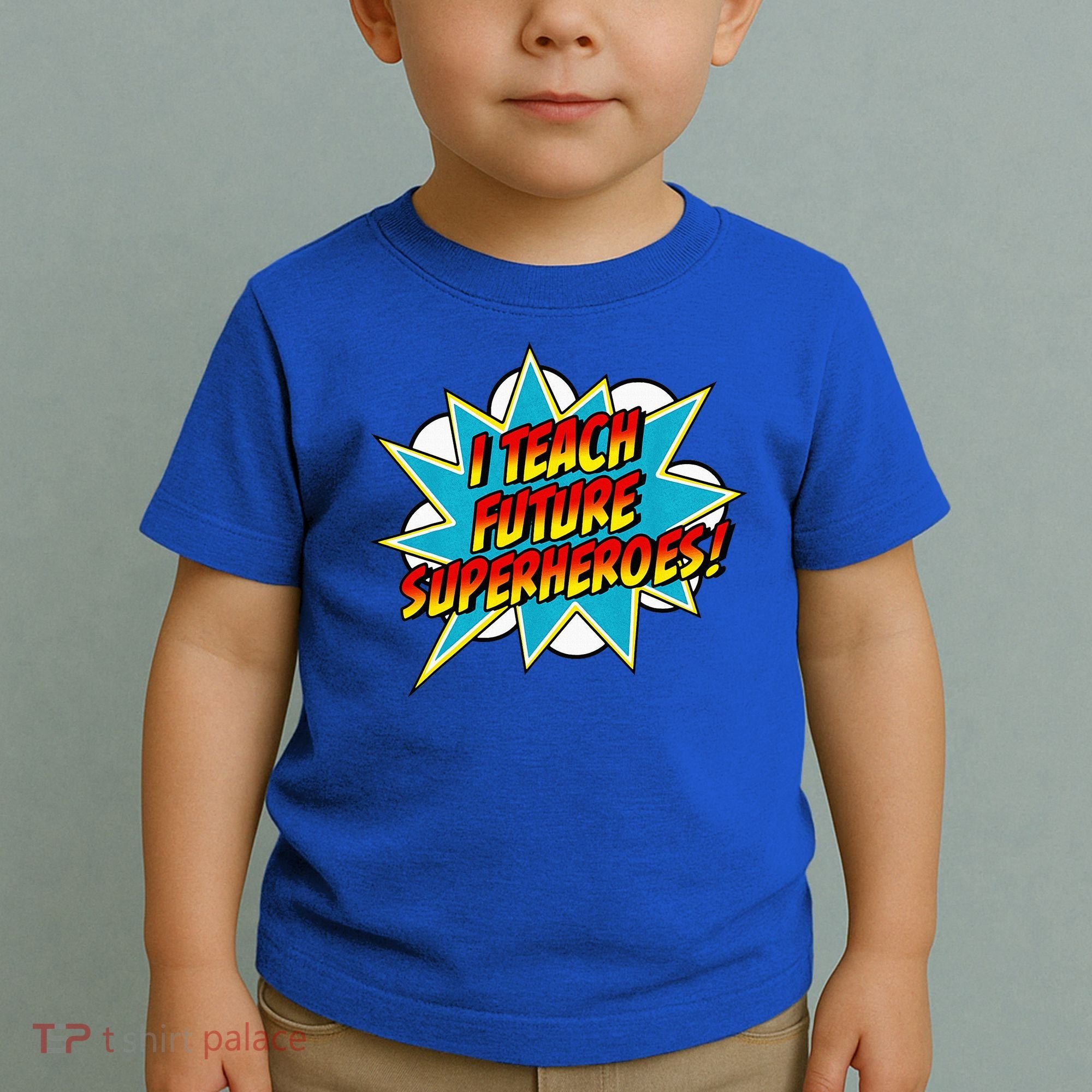 I Teach Superheroes Retro Comic Super Teacher Graphic Toddler T-Shirt