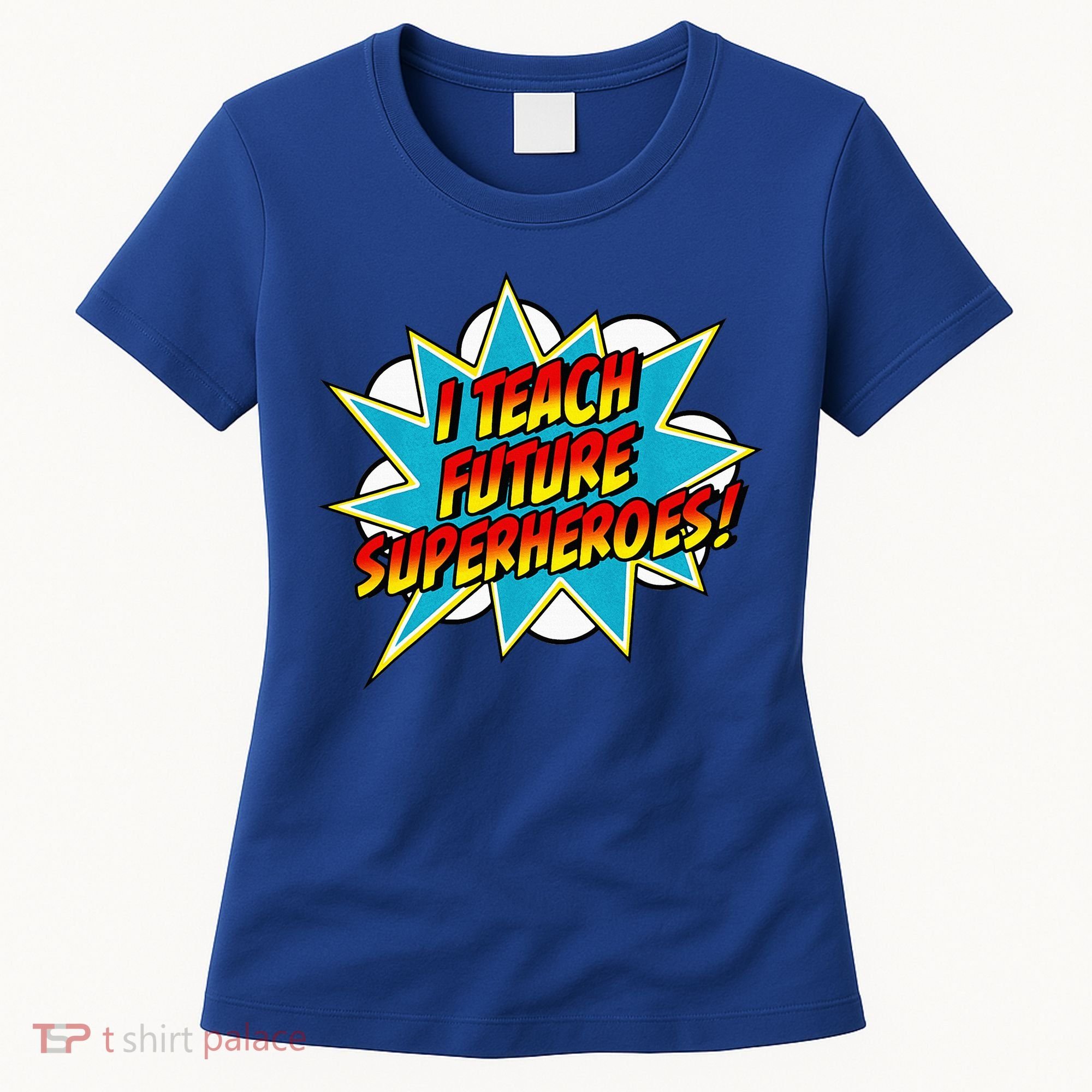 I Teach Superheroes Retro Comic Super Teacher Graphic Women's T-Shirt