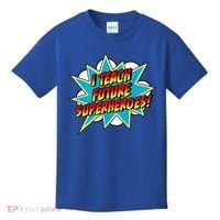 I Teach Superheroes Retro Comic Super Teacher Graphic Kids T-Shirt thumb 0