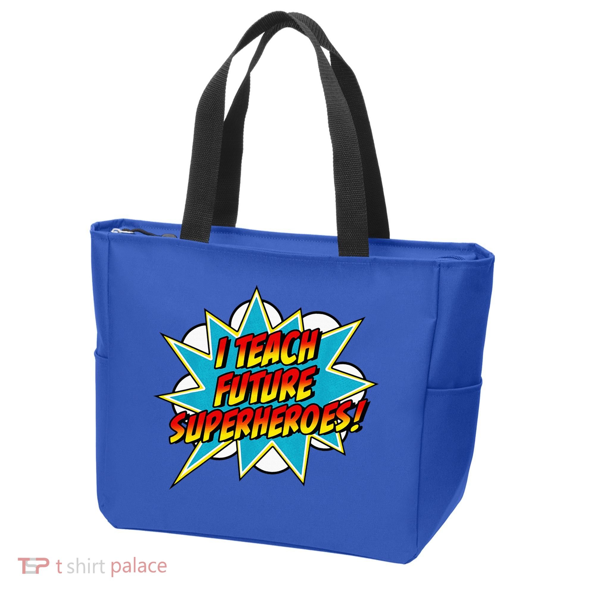 I Teach Superheroes Retro Comic Super Teacher Graphic Tote Bag