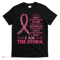 I'm The Storm Warrior Pink Ribbon Women Breast Cancer T-Shirt thumb 0