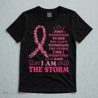 I'm The Storm Warrior Pink Ribbon Women Breast Cancer T-Shirt thumb 5
