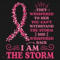 I'm The Storm Warrior Pink Ribbon Women Breast Cancer T-Shirt thumb 7