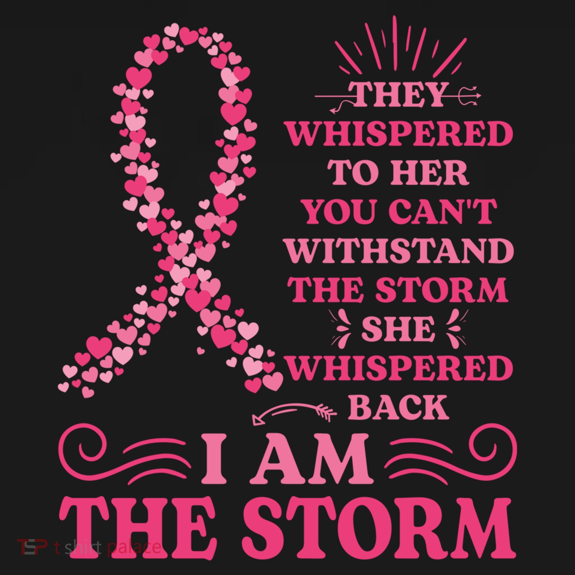 I'm The Storm Warrior Pink Ribbon Women Breast Cancer T-Shirt