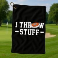 I Throw Stuff Discus Throwing Discus Thrower Throwing Sports Golf Towel thumb 1