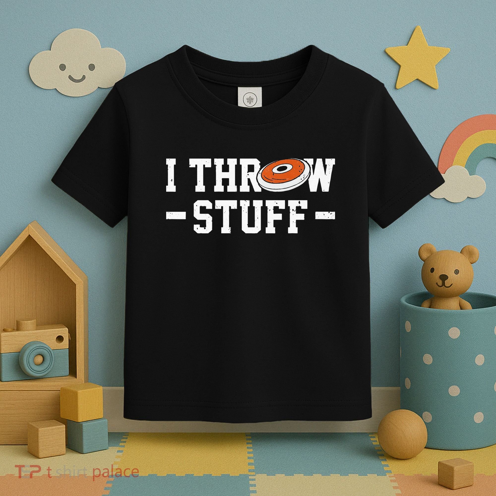 I Throw Stuff Discus Throwing Discus Thrower Throwing Sports Toddler T-Shirt