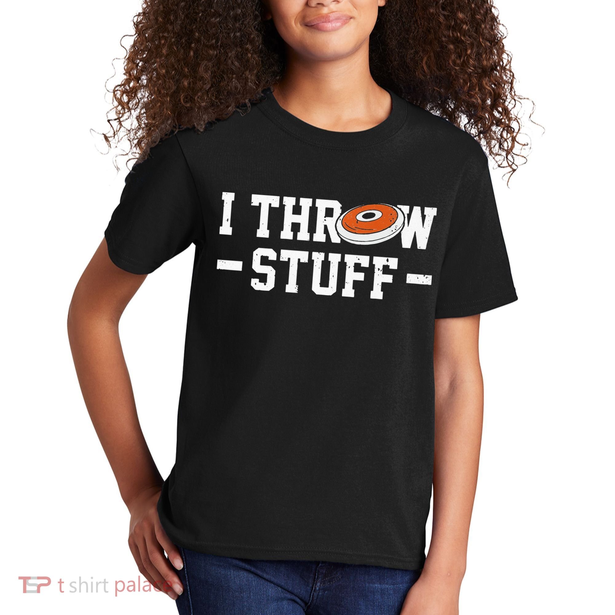 I Throw Stuff Discus Throwing Discus Thrower Throwing Sports Kids T-Shirt