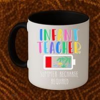 Infant Teacher Summer Recharge Required Last Day Of School Coffee Mug thumb 2