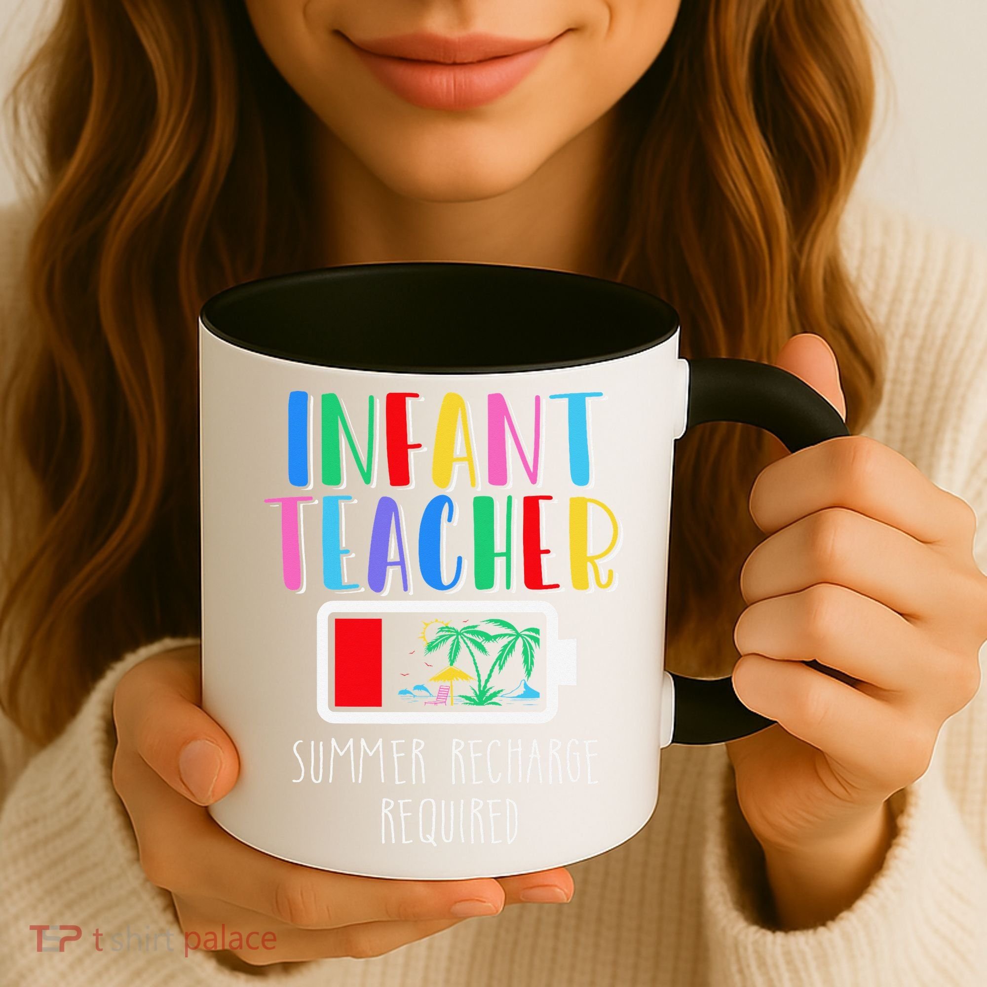 Infant Teacher Summer Recharge Required Last Day Of School Coffee Mug