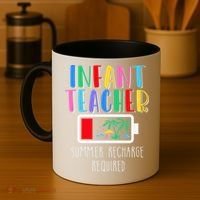 Infant Teacher Summer Recharge Required Last Day Of School Coffee Mug thumb 4