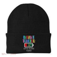 Infant Teacher Summer Recharge Required Last Day Of School Beanie thumb 0