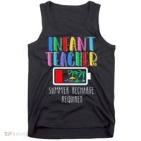 Infant Teacher Summer Recharge Required Last Day Of School Tank Top thumb 0
