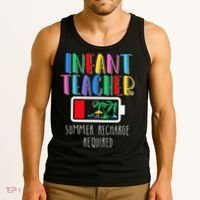 Infant Teacher Summer Recharge Required Last Day Of School Tank Top thumb 3