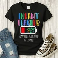 Infant Teacher Summer Recharge Required Last Day Of School Women's T-Shirt thumb 3
