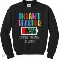 Infant Teacher Summer Recharge Required Last Day Of School Kids Sweatshirt thumb 0