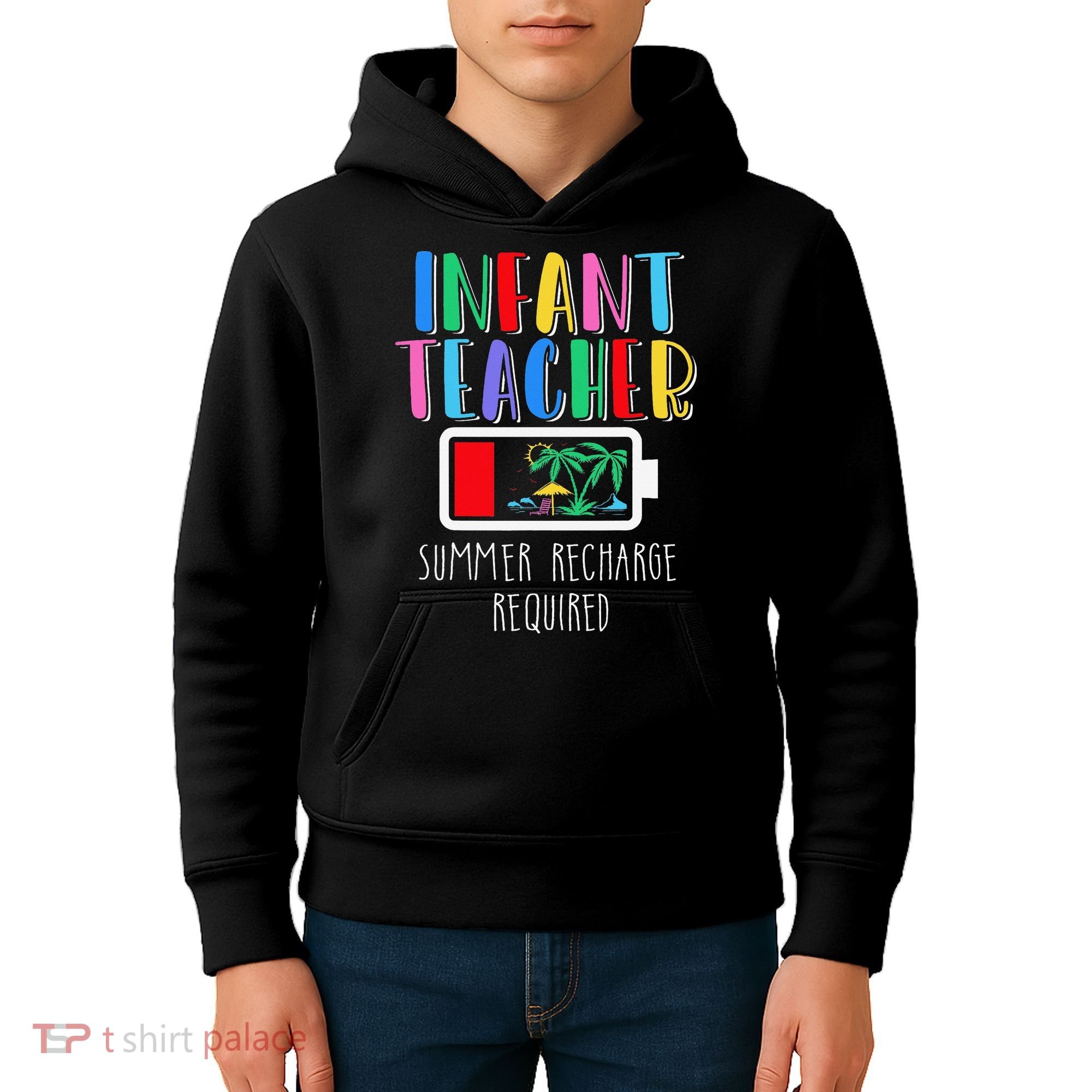 Infant Teacher Summer Recharge Required Last Day Of School Kids Hoodie