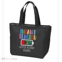Infant Teacher Summer Recharge Required Last Day Of School Tote Bag thumb 3