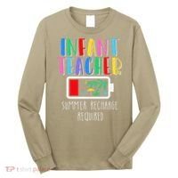 Infant Teacher Summer Recharge Required Last Day Of School Long Sleeve Shirt thumb 0
