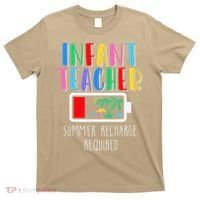 Infant Teacher Summer Recharge Required Last Day Of School T-Shirt thumb 0