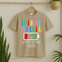 Infant Teacher Summer Recharge Required Last Day Of School T-Shirt thumb 2