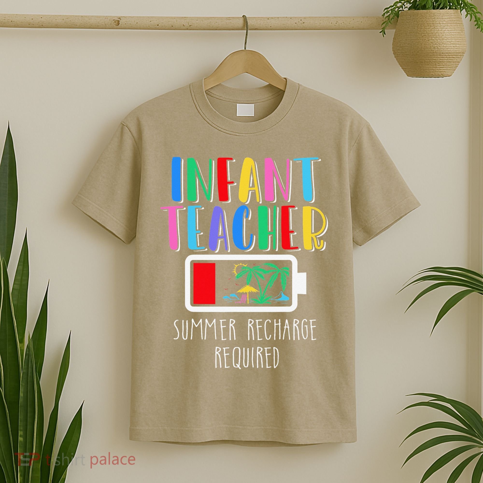 Infant Teacher Summer Recharge Required Last Day Of School T-Shirt