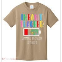 Infant Teacher Summer Recharge Required Last Day Of School Kids T-Shirt thumb 0