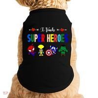 I Teacher Super Heroes Cute Superhero Characters Doggie Tank thumb 0