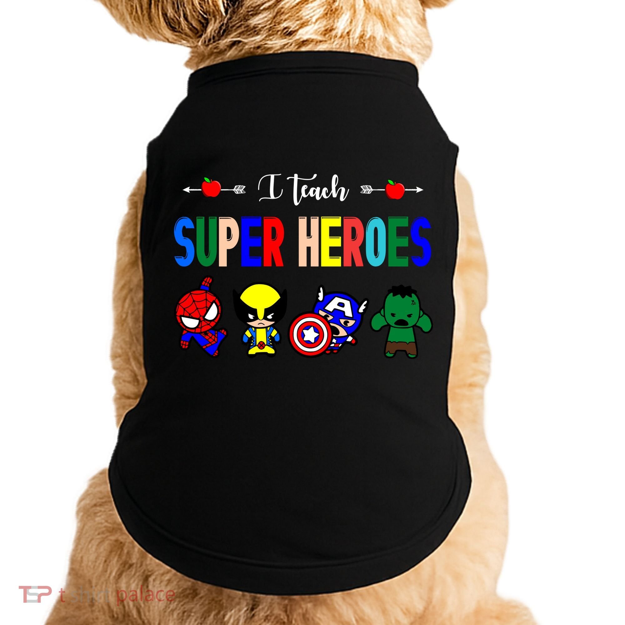 I Teacher Super Heroes Cute Superhero Characters Doggie Tank
