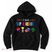 I Teacher Super Heroes Cute Superhero Characters Hoodie thumb 0